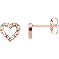 Thomas Sabo Glam & Soul Cubic Zirconia Heart Stud Earrings, Rose Gold