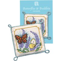 Textile Heritage Butterfly Pin Cushion Counted Cross Stitch Kit, Multi