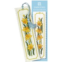 Textile Heritage Daffodils Bookmark Counted Cross Stitch Kit, Multi