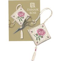 Textile Heritage Damask Rose Scissor Keep Counted Cross Stitch Kit, Multi