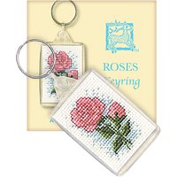 Textile Heritage Roses Keyring Counted Cross Stitch Kit, Multi