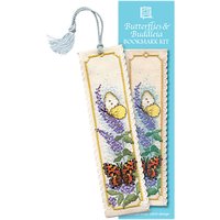 Textile Heritage Butterfly/Buddleia Bookmark Counted Cross Stitch Kit, Multi