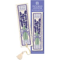 Textile Heritage Victorian Lavender Bookmark Counted Cross Stitch Kit, Multi