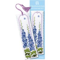 Textile Heritage Delphiniums Bookmark Counted Cross Stitch Kit, Multi