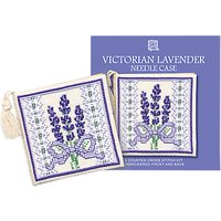 Textile Heritage Victorian Lavender Needle Case Counted Cross Stitch Kit, Multi