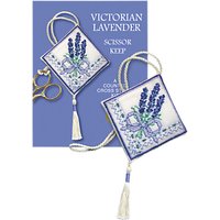 Textile Heritage Victorian Lavender Scissor Keep Counted Cross Stitch Kit, Multi