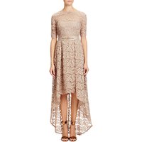 Adrianna Papell High-Low Lace Dress, Antique Bronze