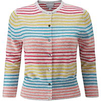 Pure Collection Striped Cashmere Cardigan, Colour Pop Stripe