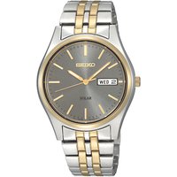 Seiko Coutura SNE042P9 Men's Two Tone Stainless Steel Five Chain Bracelet Strap Watch, Gold/Silver