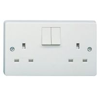 Crabtree 13A White Switched Socket - 4306