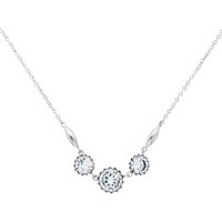 Finesse Scalloped Cubic Zirconia Necklace, Silver