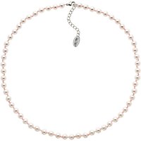 Finesse Glass Pearl Necklace, Pink