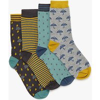 Thought Storm Bamboo Sock Gift Box, Pack Of 4, Multi