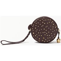 Bell&fox Pebble Leather Embroidered Canteen Bag, Merlot
