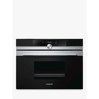 Siemens CD634GBS1B Integrated Single Electric Steam Oven, Black/Stainless Steel