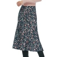 Brora Liberty Jersey Skirt, Prussian Garden