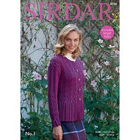 Sirdar No 1 DK Cable Knit Cardigan Pattern, 8046