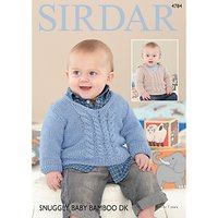 Sirdar Snuggly Baby Bamboo DK Sweaters Pattern 4784