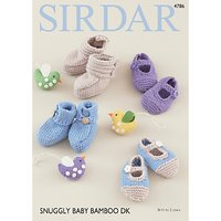 Sirdar Snuggly DK Baby Bamboo Shoes And Booties DK Pattern 4786