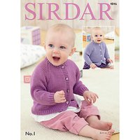 Sirdar No 1 DK Baby's Cardigan Pattern, 4846