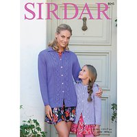 Sirdar No 1 DK Hooded Or Collared Jacket Style Cardigan Pattern, 8045
