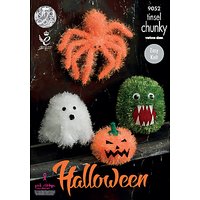 King Cole Tinsel Chunky Halloween Toys Knitting Pattern, 9052