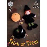 King Cole Tinsel Chunky Trick Or Treat Toy Knitting Pattern, 9053