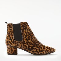Boden Henley Block Heeled Ankle Chelsea Boots, Leopard