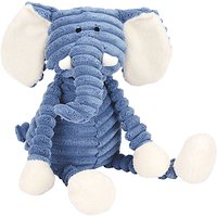 Jellycat Cordy Roy Baby Elephant Soother Soft Toy, Blue/White
