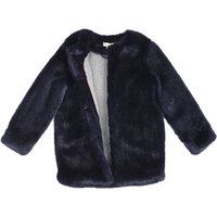 Outside The Lines Girls' Deep Pile Faux Fur Coat, Midnight