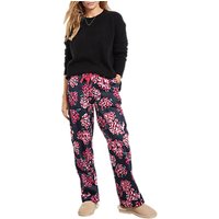Hush Hydrangea Cotton Pyjama Trousers, Navy/Pink