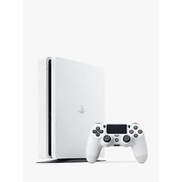 Sony PlayStation 4 Slim Console With DUALSHOCK 4 Controller, 500GB, Glacier White