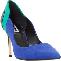 Dune Bayly Stiletto Heeled Court Shoes, Blue