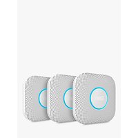 Nest Protect Smoke + Carbon Monoxide Alarm, Battery, Pack Of 3