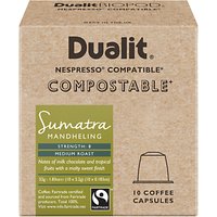 Dualit Compostable Sumatra Mandheling Coffee Capsules, Pack Of 10