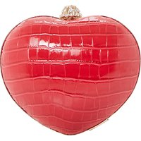 Dune Babe Heart Clutch Bag, Red