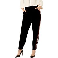 Karen Millen Velvet Sporty Trousers, Black