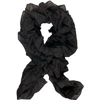 Chesca Self Lined Frill Scarf, Black