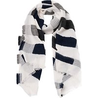 French Connection Textured Stripe Scarf, Multi