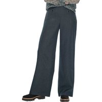 Brora Wool Tailored Wide Leg Trousers, Charcoal