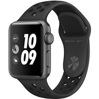 Apple Watch Nike+, GPS, 38mm Space Grey Aluminium Case With Nike Sport Band, Anthracite / Black