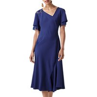 Finery Abbi Lace Detail Dress, Blue
