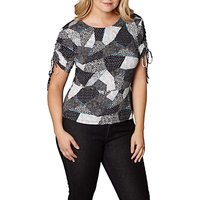 Yumi Curves Mono Pop Rouched Top, Multi