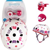 Micro Scooter Elephant Helmet Bell And Light Safety Set, Small