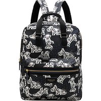 Radley Folk Dog Fabric Large Backpack, Black