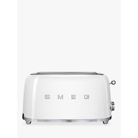 Smeg TSF02 4-Slice 2-Slot Toaster, White