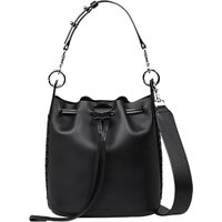 AllSaints Ray Leather Small Bucket Bag, Black
