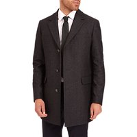 Jaeger Single Breasted Overcoat, Charcoal