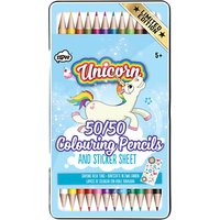NPW Children's 50/50 Unicorn Pencils, Pack Of 12, Multi