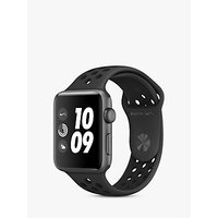 Apple Watch Nike+, GPS, 42mm Space Grey Aluminium Case With Sport Band, Anthracite / Black Nike
